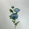 Single Stem Artificial Ranunculus, Dusty Blue