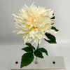 Artificial Cream White with Green Tint Dahlia Flower