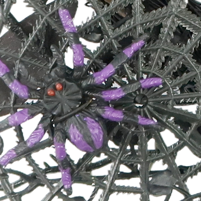 Artificial 12-inch Halloween Purple Faux Bat Spider Garland Table Centerpiece Party Decoration