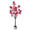 Artificial 72" Bougainvillea Tree with Gray Faux Ceramic Decorative Pot
