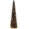60-inch Foldable Pumpkin Halloween 3D Tinsel Pencil Halloween Tree
