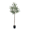 Artificial Plant Artificial 63inch Tree Olive Light Green Potted Plant Large Fake Tree