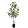 Artificial Eucalyptus Trees with black Planter 48inch Faux Eucalyptus Plants Indoor Tall Fake Floor Trees with Silk Leaves