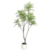 Artificial 59 inch Mahonia Fortunei Tree, Fake Plants With Planter, Faux Floor Plants