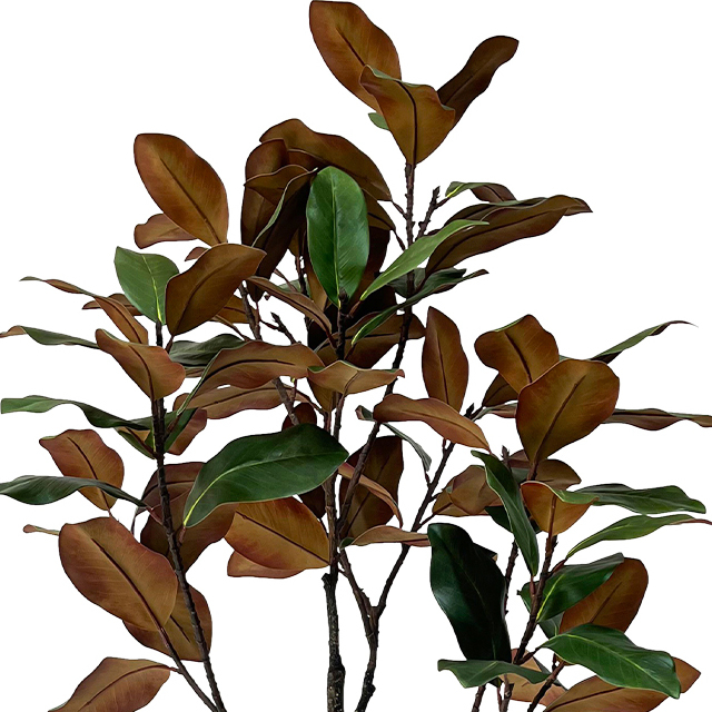 Artificial Magnolia Tree 63 Inches Tall - Green Silk Potted Artificial Indoor Magnolia Tree