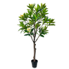 Artificial 83inch Plumeria Trees in Black Pot Real Touch Lifelike Hawaiian Foam Frangipani Flower for Wedding Party Decoration
