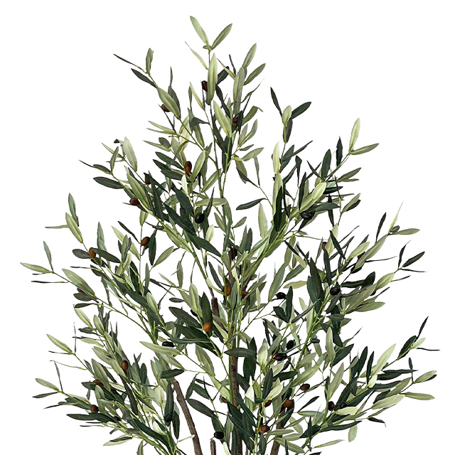 Artificial 71inch Olive Tree, Faux Plant in Pot, Faux Olive Branch and Fruit