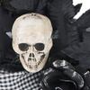 Artificial 28inch Black Rose Garland with Skull for Halloween Decoration