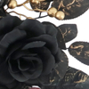 Artificial 26-inch Halloween Black And Red Rose And Berry Vine Wreath Door And Wall Decor