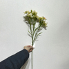 Artificial Long Stem Cream White Daffodil, Multi-Bloom with Orange-Ruffled Center