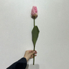 Artificial Tulip Stem Frilly Blush Pink Parrot