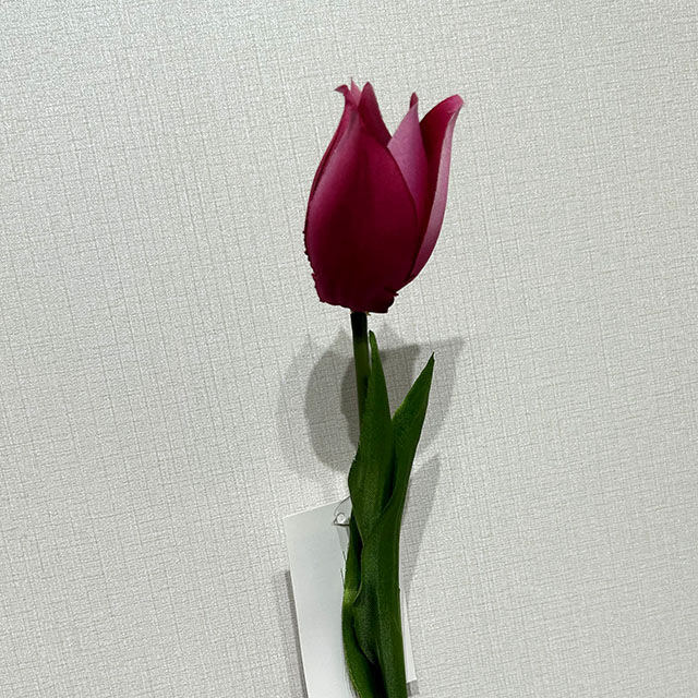 Artificial Deep Magenta Tulip Stem