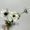 Artificial White & Green Anemone Stem