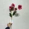 Artificial Pink Anemone Stem, 4-Bloom with Foliage
