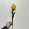 Artificial Frilly Bright Yellow Parrot Tulip Stem