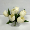 Artificial Cream White Tulip Stem Bundle