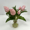 Artificial Blush Pink Striped Tulip Stem Bundle