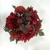 Artificial Flower Bouquet Dark Red Dahlia