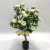 Artificial Flowering Tree (Faux Rose Tree / Topiary Rose Tree with Lifelike Blooms)