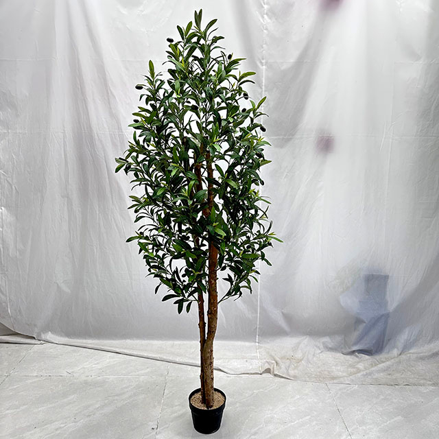 Artificial Olive Tree (Faux Olea europaea Tree with Lifelike Olives & Lush Evergreen Foliage)