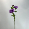 3-Head Single Stem Artificial Ranunculus, Lavender Purple