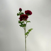 Single Stem Artificial Ranunculus, Deep Red Burgundy