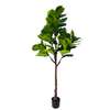 Artificial Fiddle Leaf Fig Tree 59inch Tall Fake Plant with Pot