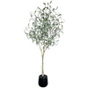 Artificial 47inch Eucalyptus Tree in Black Pot, Realistic Silk Potted Floor Plant Eucalyptus Plant for Home Decor Indoor