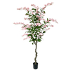 Artificial 82.6inch Weeping Jasmine Tree,Artificial Plants Indoor Bonsai Tree,Outdoor Garden Home Decoration Simulation Tree