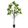 Artificial 83inch Plumeria Trees in Black Pot Real Touch Lifelike Hawaiian Foam Frangipani Flower for Wedding Party Decoration
