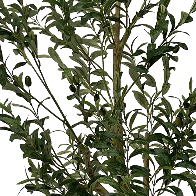 Artificial Olive Tree 83inch Tall Imitation Silk Plant, Fake Potted Olive Silk Tree for Home Office Decoration