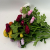 Mixed Artificial Ranunculus Bouquet, Full Assorted Color Collection with Buds
