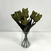 Artificial Olive Green Fringed Tulip Stem Bundle