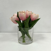 Artificial Blush Pink Open Tulip Stem Bundle