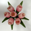 Artificial Open Tulip Stem Bundle Blush Pink