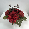 Artificial Flower Bouquet Dark Red Dahlia