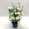 Artificial Flowering Tree (Faux Rose Tree / Topiary Rose Tree with Lifelike Blooms)