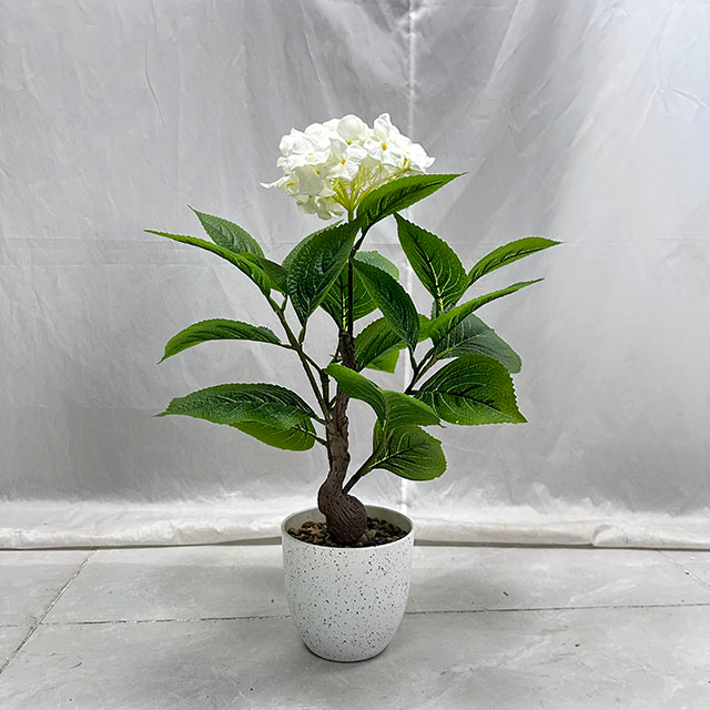 Artificial Flowering Tree (Faux Hydrangea Tree / Tropical Ornamental Flower Tree)