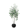 Artificial Olive Tree in Black Plastic Pot