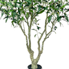 98inch Faux Olive Tree Tall,Olive Trees Artificia Indoor with White Planter for Home Office Living Room Bedroom Stairs Foyer Decor