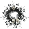 Artificial 28inch Skull Garland Halloween Door Hanging Haunted House Party Decoration