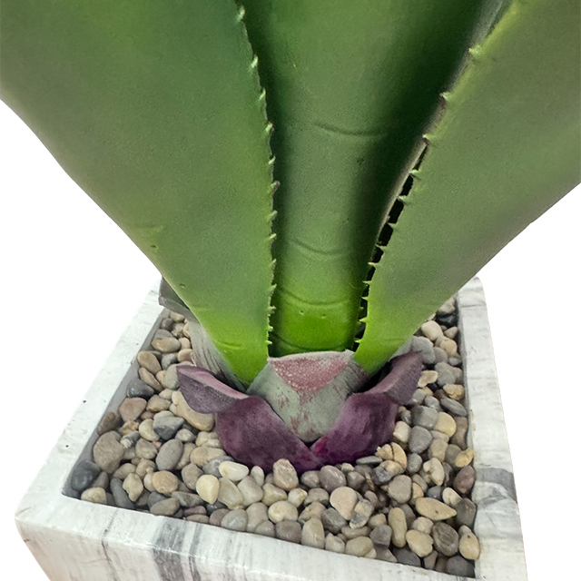 Artificial Agave Plant 23.6-inch Faux Agave Tree with Black Pot