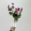 Artificial Long Stem Two-Tone Pink Ranunculus, Multi-Bloom with Green Foliage