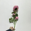 3-Head Single Stem Artificial Ranunculus, Pink-Purple Bi-Color Ombré