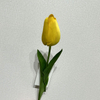Artificial Yellow Tulip Stem, Long Stem with Foliage.