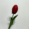 Artificial Red Tulip Stem, Long Stem with Foliage