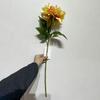 Artificial Yellow-Pink Gradient Dahlia Stem