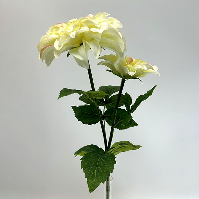 Artificial Yellow Gradient Dahlia Flower