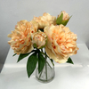 Artificial Champagne Gradient Peony Stem Bundle