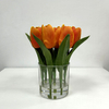 Artificial Vivid Orange Real-Touch Tulip Stem Bundle